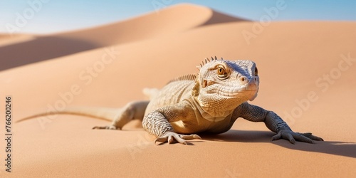 Bearded Dragon in the desert of Sossusvlei  Namibia.
