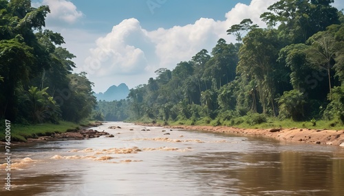 tatai river jungle nature scenic landscape in remote cardamom mountains cambodia