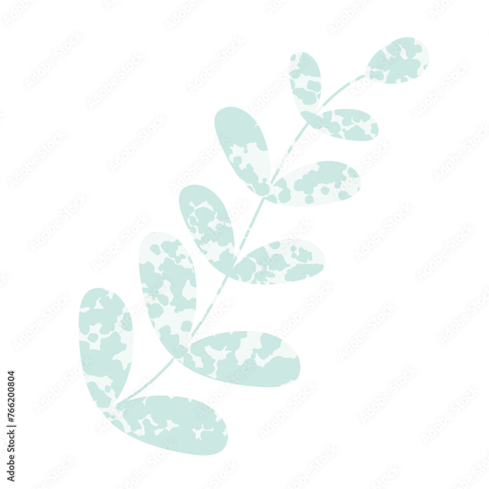Simple branch with texture isolated on white background. Template for design. Vector illustration Simple branch with texture isolated on white background. Template for design. Vector illustration