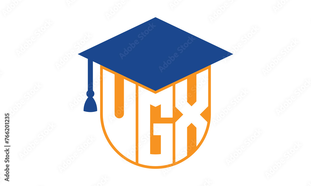 UGX initial letter academic logo design vector template. school college ...