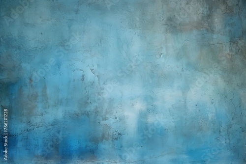 Abstract background with the texture of an old light blue wall, on which layers of peeling paint are visible. photo