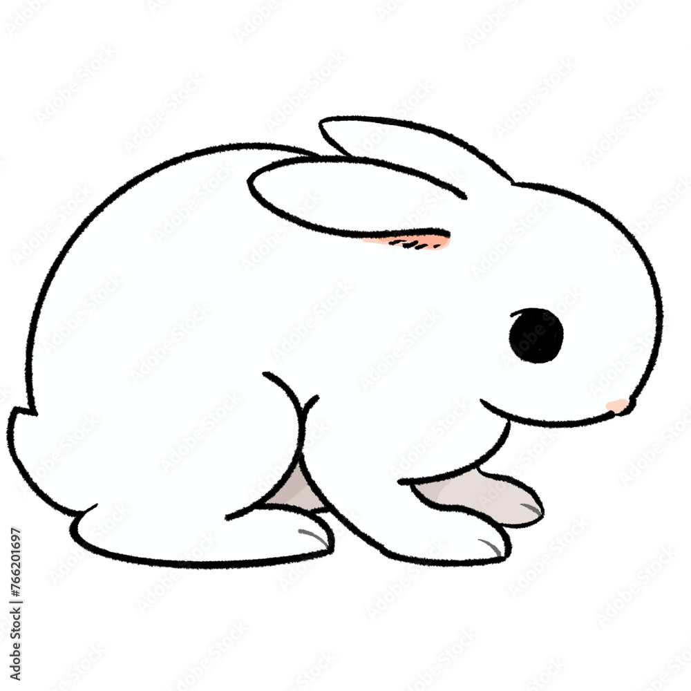 ポップなウサギのイラスト ポップなウサギのイラスト
