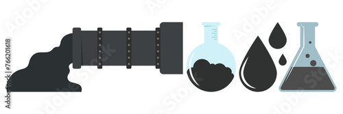 Crude oil icon. Oil and petroleum industry, gas and Oil sign set