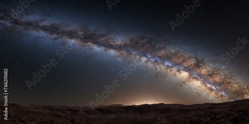 Milky way galaxy with stars and space dust in the universe.