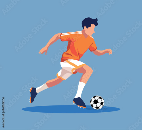 soccer player with ball illustration © Refat Jamil