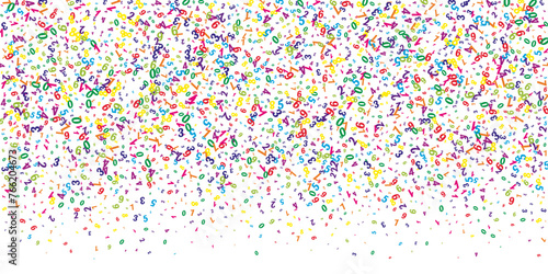 Scattered numbers. Colorful childish digits