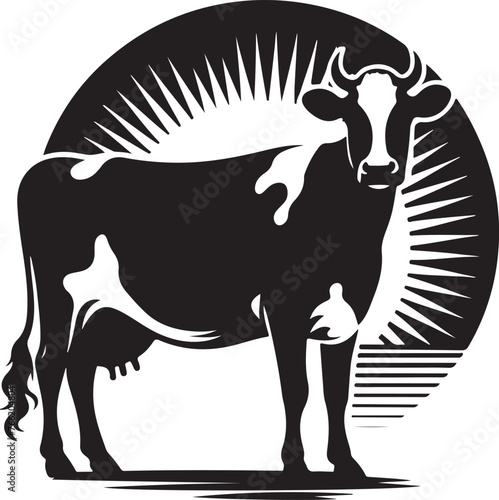 Cow silhouette vector