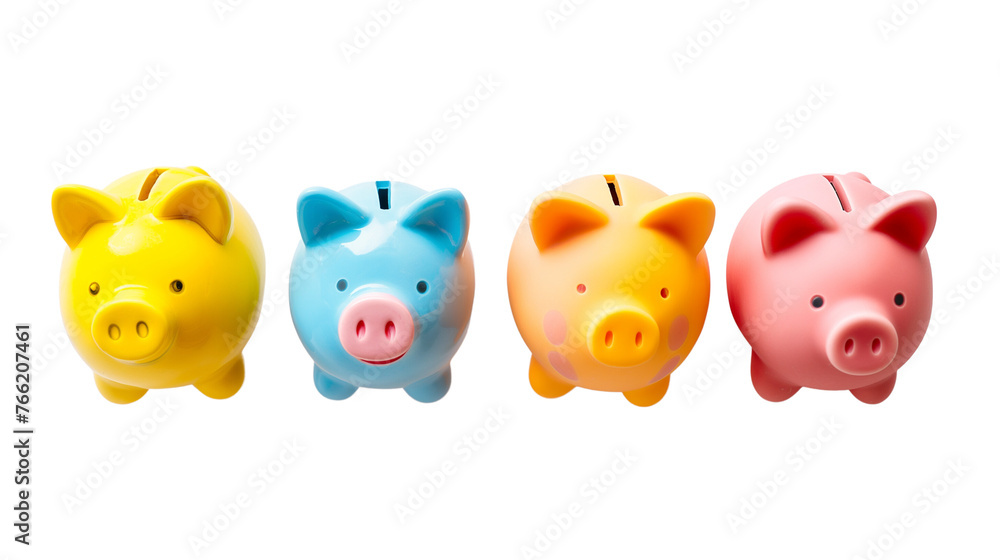Piggy banks isolated with transparent background Piggy banks isolated with transparent background