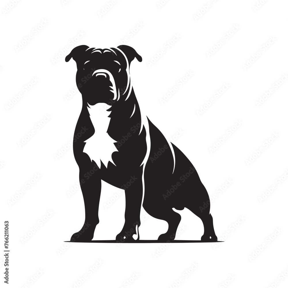 Pit Bull Silhouette Vector: Illustrating the Strength and Grace of a Beloved Canine Companion- Pit bull vector stock. Pit Bull Silhouette Vector: Illustrating the Strength and Grace of a Beloved Canine Companion- Pit bull vector stock.