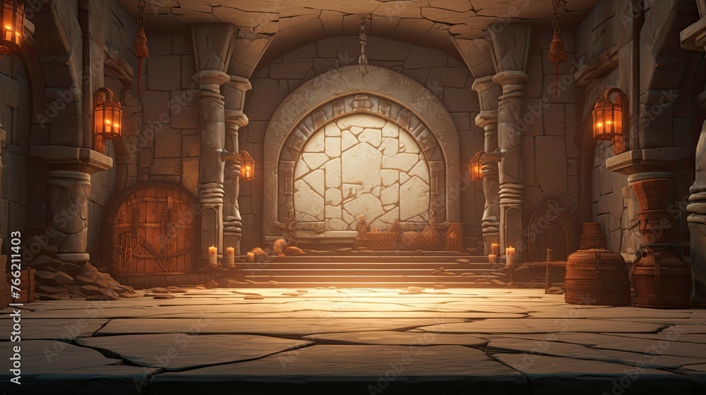 Obraz premium Church of the holy sepulchre. AI generated art illustration.