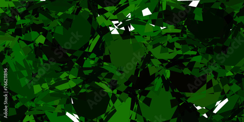 Light Green vector background with triangles.
