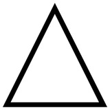 triangle icon, simple vector design