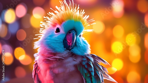 Parrot on minimalist background