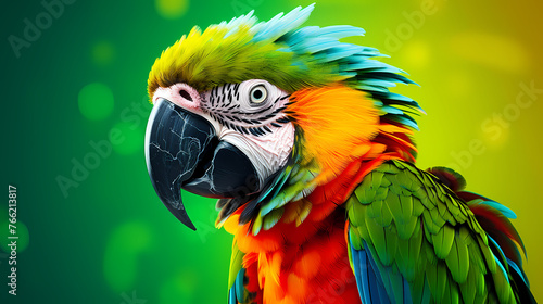 Parrot on minimalist background
