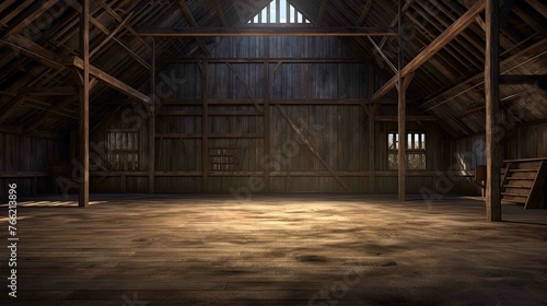 Old abandoned house. AI generated art illustration.