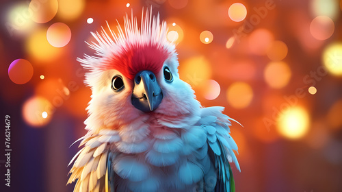 Parrot on minimalist background