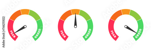 Fear and Greed Index. Vector Illustration.