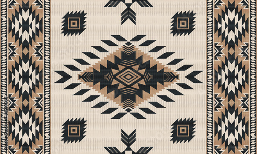 American tribal ethnic native pattern.Traditional Navajo,Aztec,Apache,Southwest and Mexican style fabric pattern.Abstract vector motifs pattern.For fabric,clothing,blanket,carpet,woven,wrap,decoration