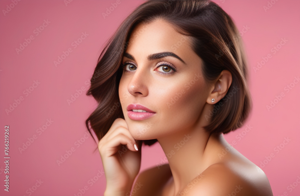 A young woman, brunette, cheerful brunette with brown eyes. A young woman, brunette, cheerful brunette with brown eyes.