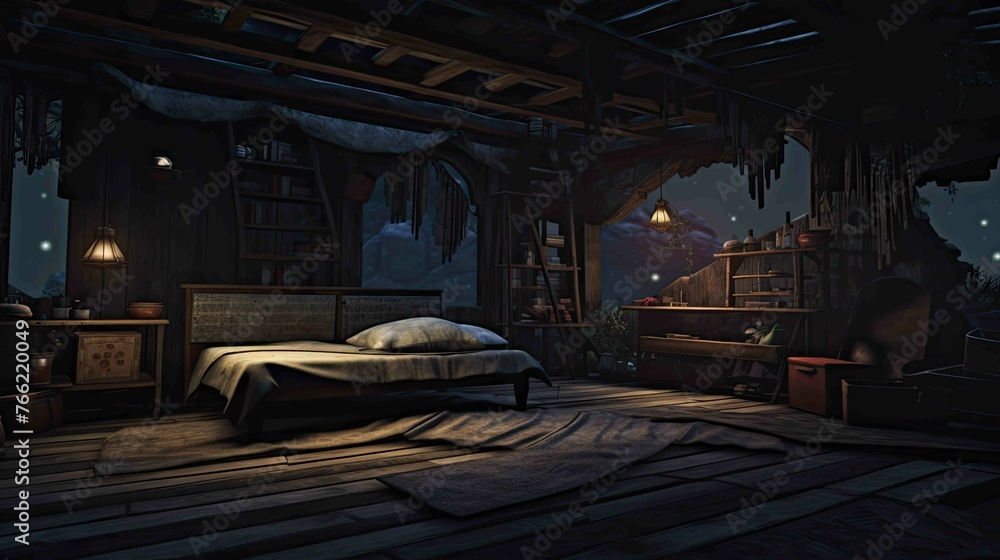 Old abandoned factory. AI generated art illustration. Old abandoned factory. AI generated art illustration.