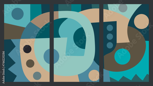 colorful abstract art for wall decoration
