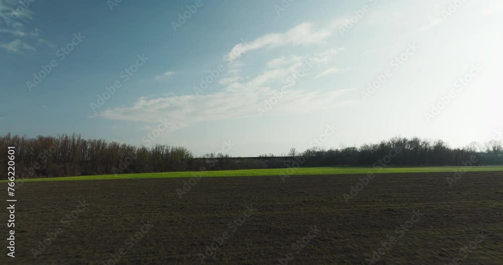 Flight Over Green Fields In West Memphis Delta Regional River Park, Arkansas - Drone Shot Flight Over Green Fields In West Memphis Delta Regional River Park, Arkansas - Drone Shot