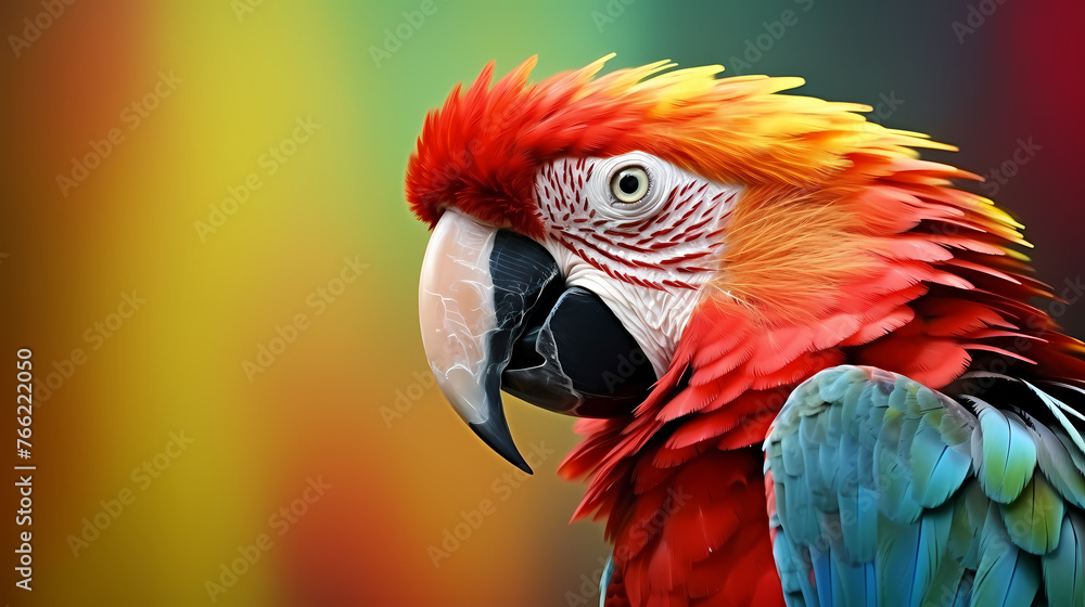 Fototapeta premium Parrot, creative animal concept