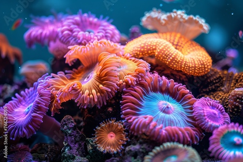 Vibrant colors of coral reefs