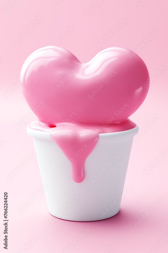 a cup with pink liquid on top a cup with pink liquid on top