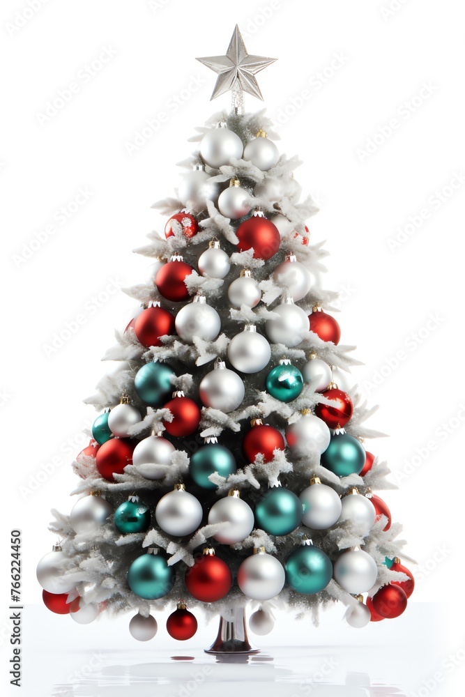 a christmas tree with ornaments a christmas tree with ornaments