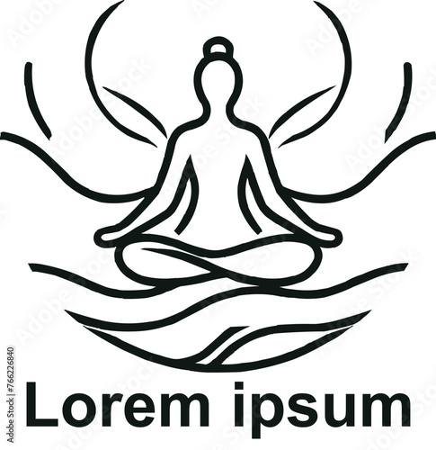 vector yoga logo design