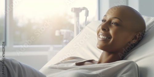Cheerful female cancer patients Generative AI