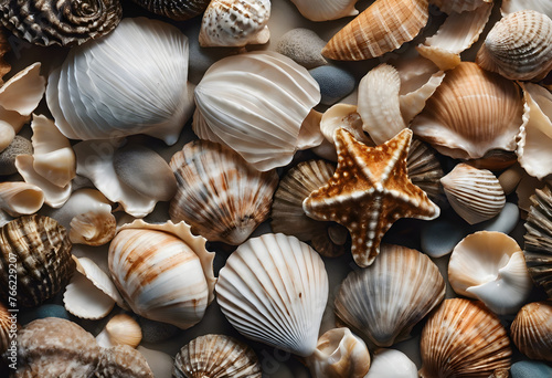 Sea shells background © Prabodha