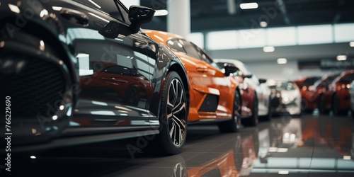 car showroom with new cars Generative AI © Valentine