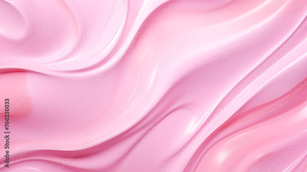 Fototapeta premium Elegant Wavy Pink Satin Fabric Texture Abstract