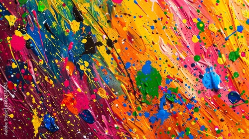 Paint splatter art