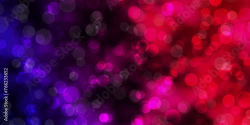 Dark Purple, Pink vector template with circles.