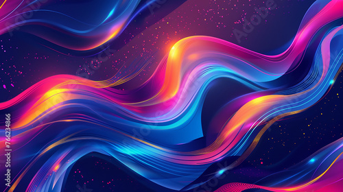 horizontal colorful abstract wave background with dark salmon, 3D abstract background with paper cut shapes. Colorful carving art. Paper craft landscape with gradient fade colors. AI generated.