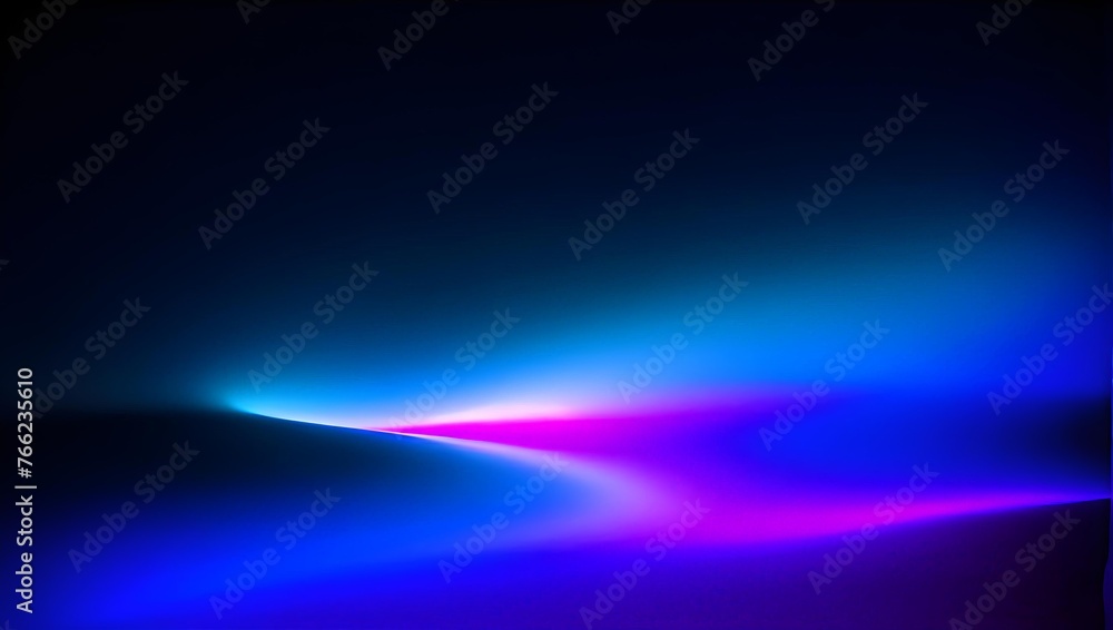 Abstract background with a smooth gradient of blue and pink neon lights with a dark backdrop.