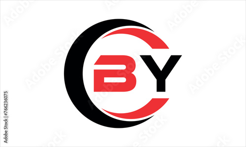 BY initial letter circle icon gaming logo design vector template. batman logo, sports logo, monogram, polygon, war game, symbol, playing logo, abstract, fighting, typography, minimal, wings logo, sign