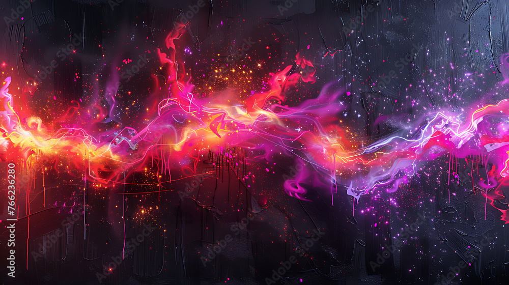winner flames, neon lights red and purple, black background, artistic drawing in street art style. Generative Ai winner flames, neon lights red and purple, black background, artistic drawing in street art style. Generative Ai