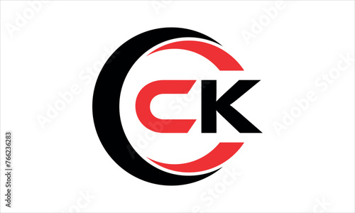 CK initial letter circle icon gaming logo design vector template. batman logo, sports logo, monogram, polygon, war game, symbol, playing logo, abstract, fighting, typography, minimal, wings logo, sign