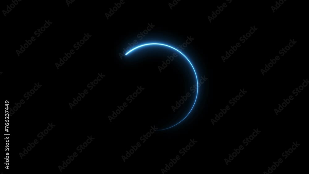 Glowing neon circle loading and circle loop animation background. Glowing neon circle loading and circle loop animation background.