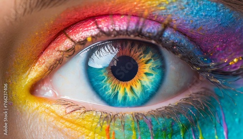 Vibrant Gaze: Exploring Colorful Eye Makeup with Melting Hues