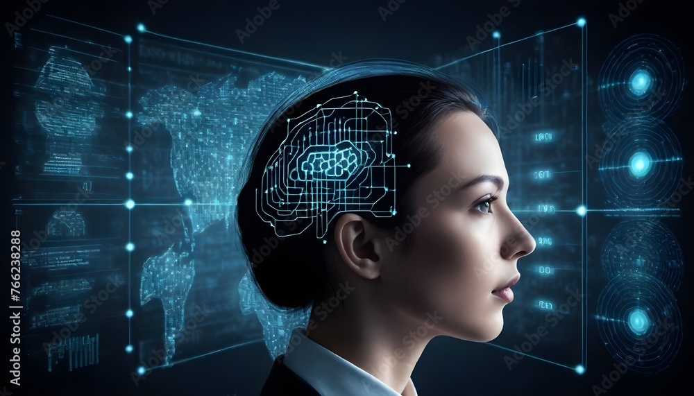 image of professional Artificial intelligence looking data data science and graph data science image of professional Artificial intelligence looking data data science and graph data science