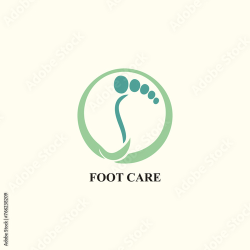 Reflexology logo design with foot clinic unique concept