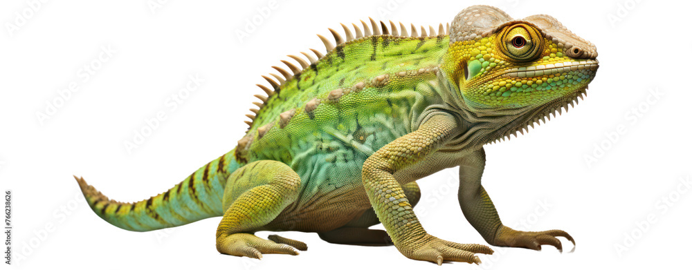Obraz premium lizard chameleon on white background