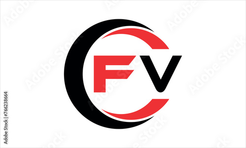 Free Download FV initial letter circle icon gaming logo design vector template. batman logo, sports logo, monogram, polygon, war game, symbol, playing logo, abstract, fighting, typography, minimal, wings logo, sign - GFXLoad