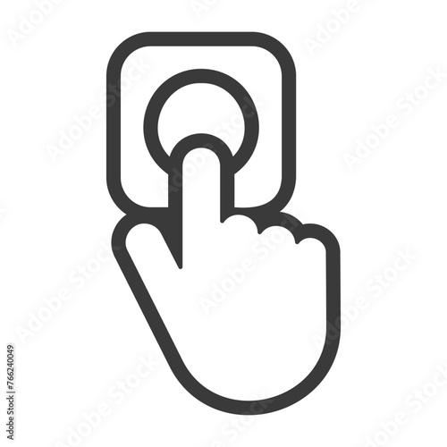Doorbell line icon isolated on white background.Vector illustration