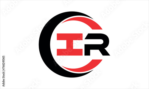 IR initial letter circle icon gaming logo design vector template. batman logo, sports logo, monogram, polygon, war game, symbol, playing logo, abstract, fighting, typography, minimal, wings logo, sign